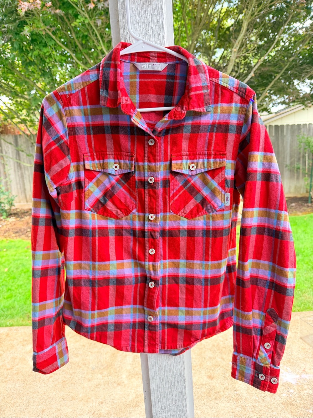 Stio Red Plaid Button-Down Shirt